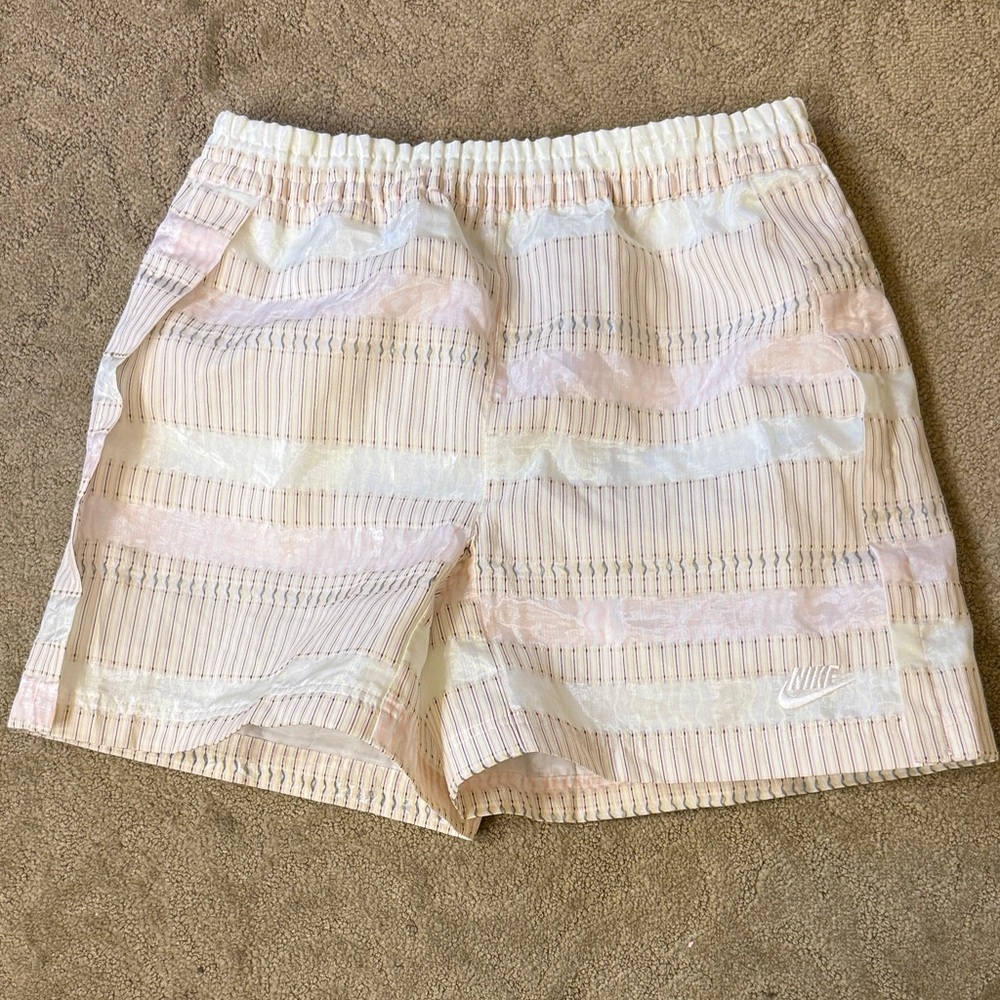 Nike Women's Athletic Shorts - Pink and White